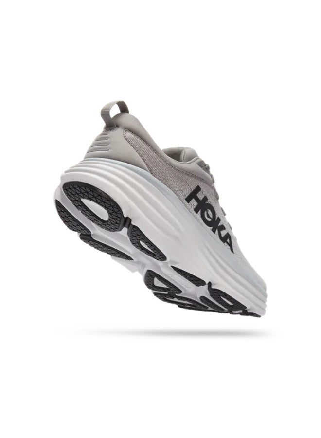 Hoka Men's Bondi 8 Sneaker, Sharkskin/Harbor Mist, - Image 4